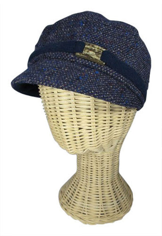 Jeanne Jockey Cap  – Tweed