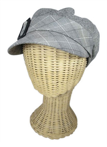 Newscap – Wool & Grey Plaid