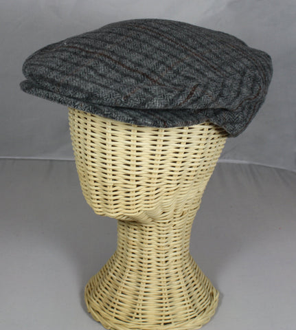 Wool Plaid Driving Cap